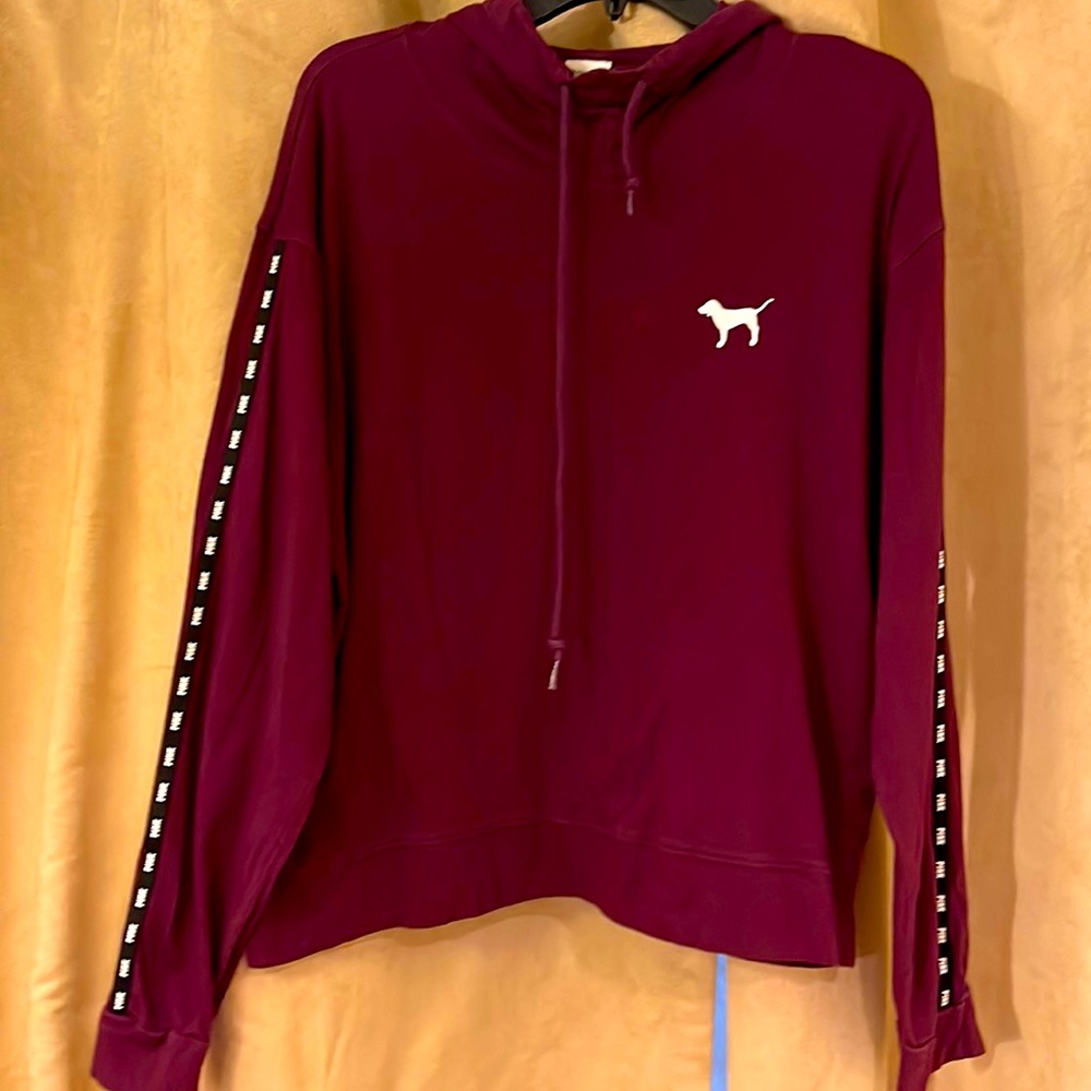 Burgundy “Victoria’s Secret PINK” hoodie